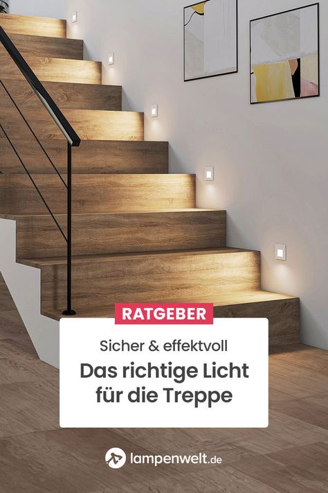 Gestalte deinen Treppenaufgang modern und stilvoll mit der richtigen Beleuchtung. Mit Spots, Wandlampen, Strahlern, LED-Stripes, Einbaulampen oder angesagten Pendelleuchten, setzt du deine Treppen ins richtige Licht und schaffst eine angenehme Atmosphäre im Treppenhaus. In unserem Ratgeber findest du viele Tipps & Tricks! Lasse dich inspirieren und mache deine Treppenbeleuchtung zum Highlight deines Hauses. Led Stripes