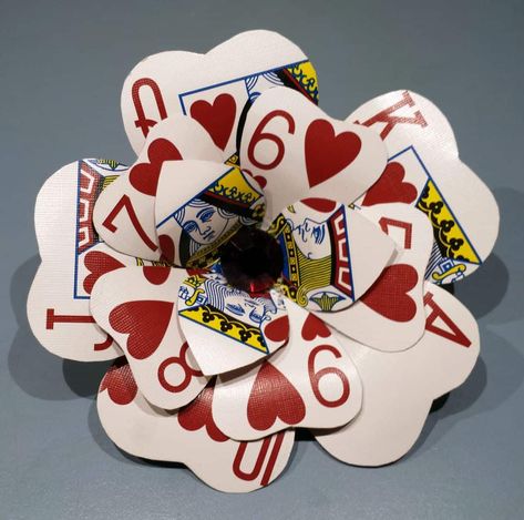 Sleight of Hand with a Twist: 15 Great Crafts Made With Playing Cards Dance Custome, Custome Ideas, Playing Card Crafts, Heart Costume, Queen Of Hearts Costume, Mad Hatter Party, Alice In Wonderland Tea Party, Card Crafts, Alice In Wonderland Party