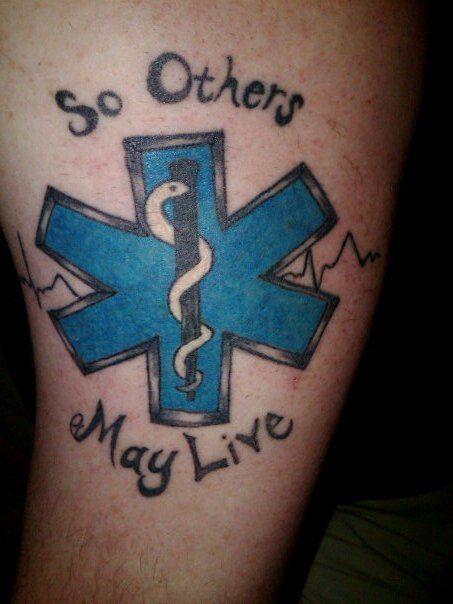 "So Others May Live" So Others May Live Tattoo, Couple Tat, Ems Tattoos, Live Tattoo, Pool Picture, Tattoo Portfolio, Next Tattoo, Myrtle Beach Sc, Arizona Logo