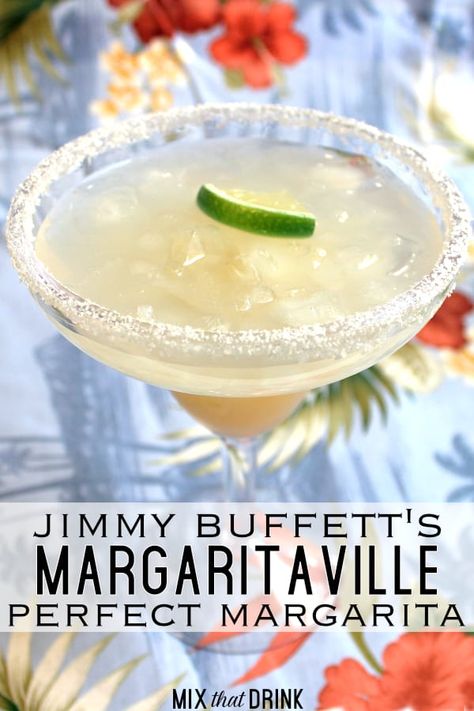 Blended Margarita Recipe, Margaritaville Recipes, Perfect Margarita Recipe, Jimmy Buffett Margaritaville, Perfect Margarita, Margarita Mix, Sour Mix, Tequila Drinks, Margarita Cocktail