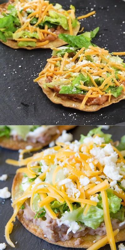 Healthy Easy Dinner Ideas For Family, How To Make Tostadas In The Oven, Oven Baked Tostadas, Simple Meals For Lunch, Meals In Minutes, Tostada Recipes Vegetarian, Dinner Ideas Family Simple, Fun Dinner Recipes For Family, Best Family Meals