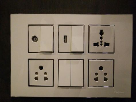 Switch board+USB charging port Switch Boards Design, Modern Light Switches, Switch Board, Feature Wall Living Room, Drawings Tutorials, Editing Lightroom, Light Switches, Photo Editing Lightroom, Business Minded