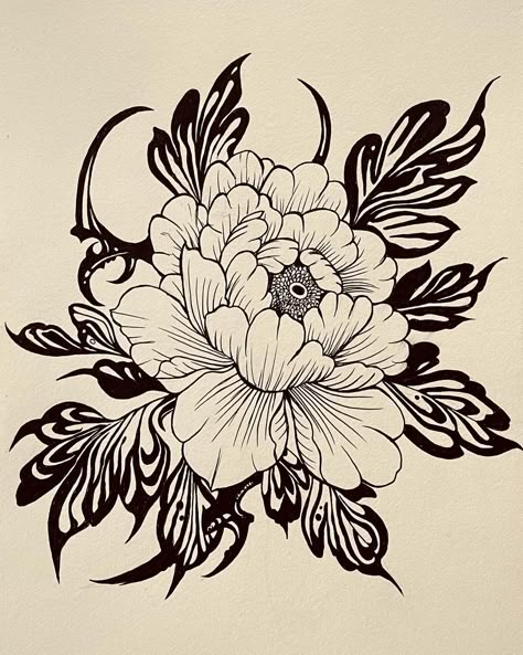 Finally a flower design 🌺 • • #flowertattoo #flowerdesign #tattoo #tattoostyle #tattooart #tattoos #art #artist #cheltenham #tattooapprenticeship #darktattoo #artistsoninstagram #tattooideas #artdesign Flour Tattoo Designs, Leaf Filler Tattoo Design, Black And White Back Tattoo Women, Flower Leg Piece Tattoo, Elephant Ears Tattoo, 3 Women Tattoo, Tattoo Sholders Idea, Filler Tattoo Ideas Gap Nature, Sleeve Pieces Tattoos For Women