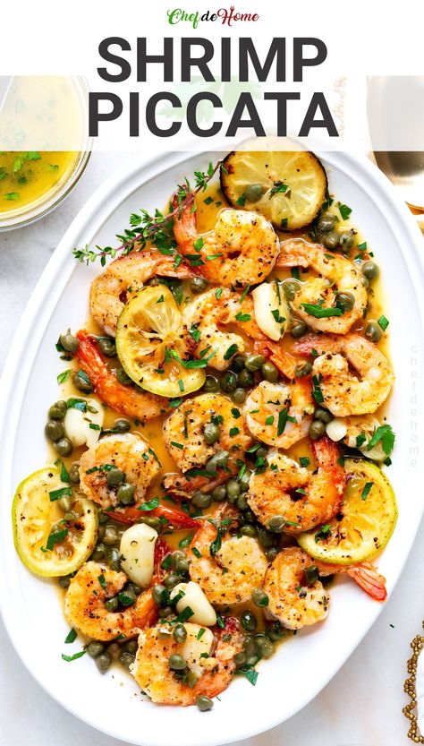 Here are our favourite South Beach Phase 1 Diet to try this new year. These low-carb, low-sugar and high protein recipes are also delicious, healthy and easy to prepare.Serve this Lite crispy shrimp with lemony caper, garlic and wine sauce is quick to make and taste so delicious that it will become your favorite shrimp dinner. Shrimp Piccata, Italian Main Dishes, Gazpacho Soup, South Beach Diet Recipes, Piccata Recipe, Recipe Shrimp, Cooked Shrimp, Chicken Chopped Salad, Shell Fish