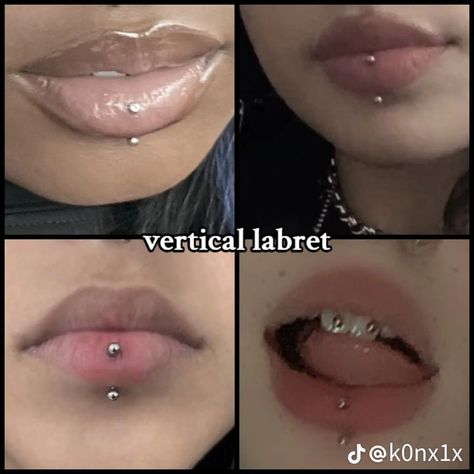 Cute Piercings Ideas Face, Different Face Piercings, Lip Piercing Names, Face Piercing Ideas, Piercing Ideas Face, Peircings Women, Different Lip Piercings, Piercings Face, Dream Piercings