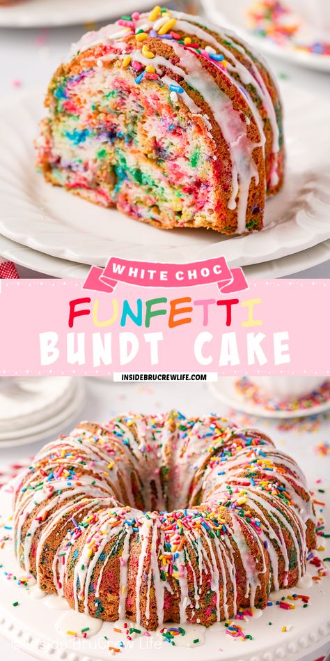 Funfetti Bundt Cake Recipes From Mix Boxes, Mermaid Bundt Cake, Funfetti Bundt Cake, Sweat Treats, Bundt Cake Recipe, Delish Desserts, Cake Delicious, Mini Bundt Cakes, Baking Desserts