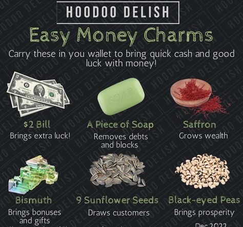 Hoodoo Delish, Money Spells Magic, Hoodoo Magic, Hoodoo Conjure, Hoodoo Spells, Money Spells That Work, Magickal Herbs, Easy Spells, Wiccan Magic