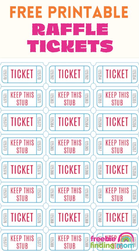 These are free printable raffle tickets. Free Printable Raffle Tickets, Raffle Ticket Template Printable, Ticket Template Free Printables, Printable Raffle Tickets, Raffle Ticket Template Free, Ticket Template Free, Raffle Ideas, Raffle Tickets Printable, Raffle Tickets Template