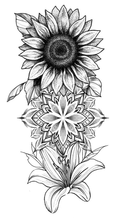 Feminine Clock Tattoo, Tattoo Designs Leg, Upper Thigh Tattoo, Sunflower Sleeve, Geometric Tattoo Feminine, Clock Tattoo Designs, Sunflower Tattoo Sleeve, Arm Sleeve Tattoos For Women, Traditional Tattoo Flowers