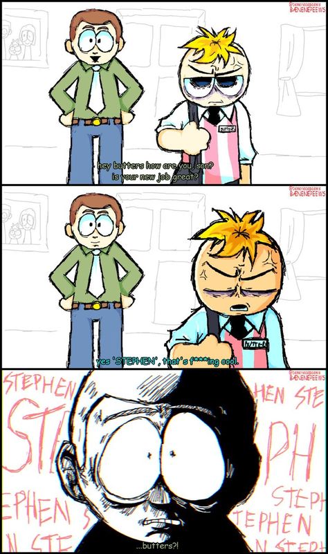 South Park Fanart Drawing, South Park Comics, Butters Stotch, Butters South Park, South Park Videos, Short Comic, South Park Memes, Style South Park, North Garden