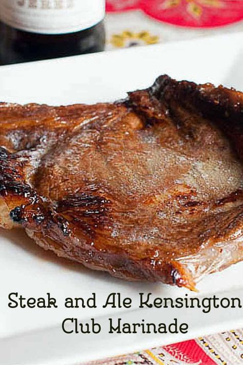 The best steak marinade with simple ingredients for tenderizing and deep flavor. The combo of pineapple juice, soy sauce, sherry, red wine vinegar, and garlic enhances beef flavor to the max. Save this easy Steak and Ale Kensington Club marinade recipe with video to make tender, juicy steaks. #marinade #steakhouse #steakmarinade #beefrecipes #copycat #copycatrecipes Easy Steak Marinade Recipes, Steakhouse Steak, Ale Recipe, Steak Marinade Recipes, Steak And Ale, Beef Marinade, Meat Marinade, Easy Steak, Marinade Sauce