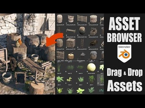 (21) How To Use The Asset Library in Blender (Free Asset Packs) - YouTube Blender Scene, Being Used, The Well, How To Use
