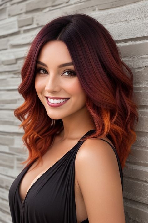 Copper Hair Color | cowboy copper hair | chocolate copper hair | balayage brunette Red Copper Hair Color Highlights, Hair Dye Ombre, Summer Hair Color 2024, Summer 2024 Hair Color Trends, Hair Color Trends 2024, Spring Red Hair Color, Copper Balayage Brunette, Copper Hair Dark, Rambut Brunette