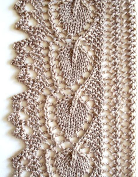 Free Knitting Pattern Knit Lace Edging Pattern Free, Háčkované Lemy, Lace Knitting Stitches, Crocheted Flowers, Knit Edge, Lace Knitting Patterns, Knit Stitch Patterns, Knitting Charts, Diy Couture