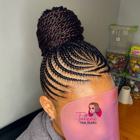 Braided Ponies Ponytail Hairstyles, Cornrows Buns Updo, Cornrows Braids For Black Women Ponytail, Straight Up Hairstyles 2024, Natural Cornrow Updo Hairstyles, Corn Roll Pony Hairstyles, African Hair Braiding Styles Cornrows Natural Updo, Conroll Styles Pony, Conrow Ponytails Braids