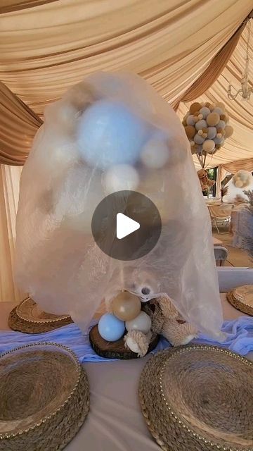 Marcela Lopez on Instagram: "Teddy bear centerpieces 🧸🤎🩵
#teddybear #tedddybearosito #teddybearballoondecoration #teddybearballoondecoration #teddybearcenterpieces #teddybearballoondecor #teddybearbabyshower" Teddy Bear Baby Shower Dessert Table, Teddy Bear Baby Shower Centerpiece, Bear Centerpieces, Teddy Bear Centerpieces, Teddy Bear Baby Shower, Diy Centerpieces, Baby Bear Baby Shower, January 10, Baby Shower Centerpieces