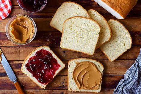 White Sandwich Bread Recipe | King Arthur Flour: This soft white loaf is the quintessential all-purpose bread, ideal for sandwiches (plain or grilled); and for toast or French toast. Dough Bread Machine, White Sandwich Bread, King Arthur Flour Recipes, King Arthur Baking, Sandwich Bread Recipes, Potato Flour, Sweet Dough, Potato Bread, Dough Ingredients