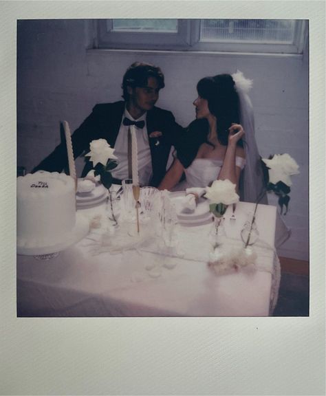 A Polaroid of a Modern Indie Tablescape At Grub Manchester A modern vintage shoot at Grub wedding venue in Manchester City centre #polaroid #manchestershoot #citycentrewedding #manchesterweddingphotographer #dothingsdifferent #alternativewedding #modernvintage #theancoatsflorist #modernroses #vintageinspired Wedding Polaroids Aesthetic, Polaroid Camera At Wedding, Wedding Photos Polaroid, Polaroid Wedding Invite, Wedding Poloroid Ideas, Vintage Wedding Shoot, Tattoo Artist At Wedding, Polaroid Wedding Photos, Wedding Photos On Film