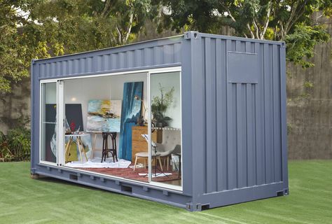 shipping container room Container Studio, Shipping Container Office, Shipping Container Architecture, Sea Containers, Container Conversions, Container Office, Backyard Studio, Container Buildings, Container Architecture