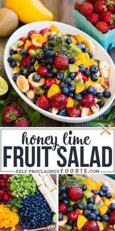 Honey Lime Dressing Recipe, Honey Lime Fruit Salad, Lime Fruit Salad, Ambrosia Fruit Salad, Easy Fruit Salad Recipes, Lime Fruit, Honey Lime Dressing, Best Fruit Salad, Dressing For Fruit Salad