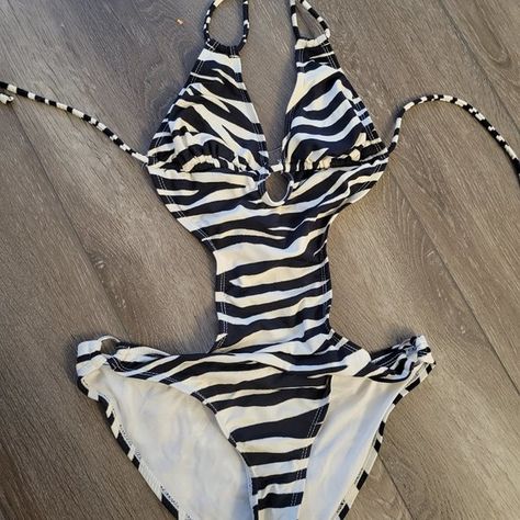 XS Sexy Zebra Swimsuit Zebra Swimsuit, Print Swimwear, Zebra Print, One Piece, Closet