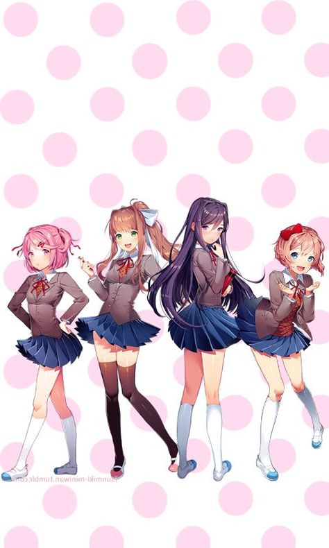 DDLC Wallpaper for mobile phone, tablet, desktop computer and other devices HD and 4K wallpapers. Oki Doki, Just Monika, Okie Dokie, Doki Doki Literature Club, Psychological Horror, Literature Club, Doki Doki, Fanarts Anime, Phone Background