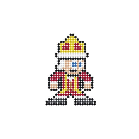 Hamilton King George lll Perler Bead Pattern Marvel Ultimate Alliance 3, Marvel Ultimate Alliance, Black Order, Pixel Art Grid, Melty Beads, Beaded Cross Stitch, Pixel Art Pattern, Bead Pattern, Perler Beads Designs