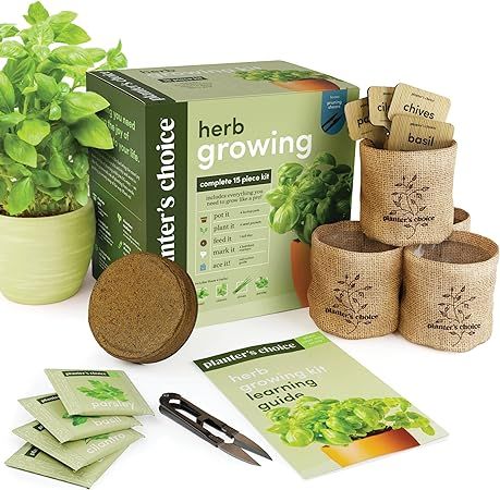 Amazon.com : Indoor Herb Garden Starter Kit - Cooking Gifts for Women Gardener - Creative Kitchen Gift for Plant Lovers - Home Herb Growing, Gardening Seeds + Step by Step Guide - Vegan Gift Ideas for Lover : Patio, Lawn & Garden Herb Window Garden, Herb Window, Unique Easter Gifts, Cooking Gifts, Seed Starter Kit, Herb Garden Kit, Indoor Herb, Creative Kitchen, Culinary Herbs