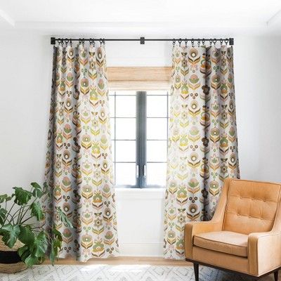 Mid Century Garden, Energy Efficient Design, Modern Curtains, Blackout Windows, Deny Designs, Room Darkening, Retro Flowers, Window Curtain, Blackout Curtains