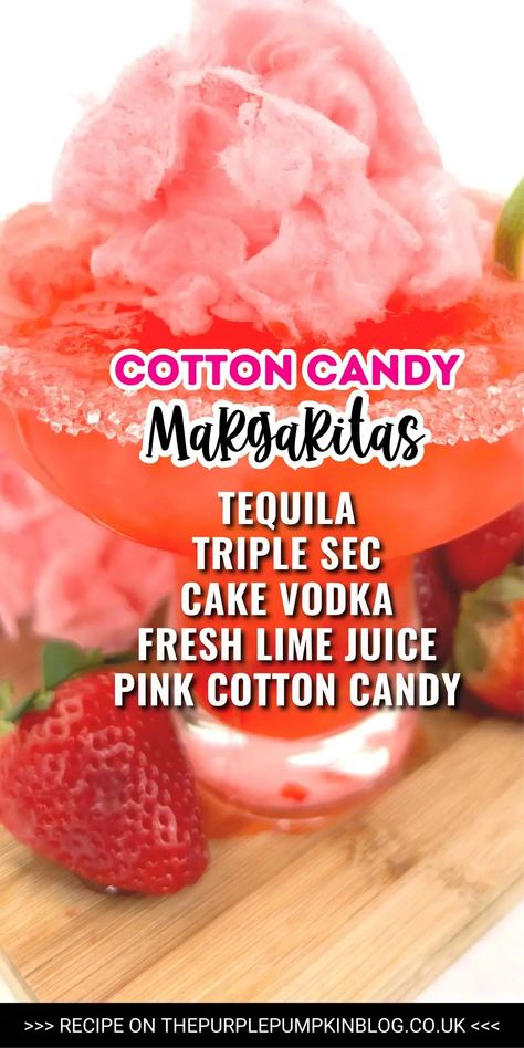 Unleash your inner child with an adult twist - Cotton Candy Margaritas. Make your next ladies night more fun! Check out The Purple Pumpkin Blog. #LadiesNight #FunCocktails Cotton Candy Margarita, Cake Vodka, Margarita Ingredients, Fun Summer Drinks, Fun Drinks Alcohol, Iced Starbucks Drinks, Candy Cocktails, Alcholic Drinks, Summer Drinks Alcohol