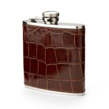 Vintage Flask, Whiskey Flask, Leather Flask, Aspinal Of London, Croc Leather, Hip Flask, Gift Finder, Luxury Gifts, Personalized Leather