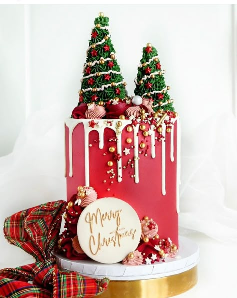 Cakes To Sell, Noel Cake, New Year Cakes, Creme Cake, Mini Christmas Cakes, Xmas Vibes, Xmas Cakes, Christmas Themed Cake, New Year Cake