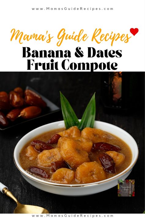 Banana And Dates Fruit Compote Putong Bigas Recipe, Mango Tapioca Recipe, Date Fruit Recipes, Kolak Pisang, Dates Fruit, Chicken Macaroni Salad, Tapioca Recipes, Chicken Salad Sandwich Recipe, Palm Fruit