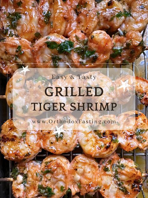 Grilled Tiger Shrimp, Tiger Shrimp Recipes, Tiger Prawn Recipe, Shrimp Skewer Recipes, Bbq Pork Recipes, Tiger Shrimp, Beef Soup Recipes, Juicy Shrimp, Grilled Shrimp Recipes