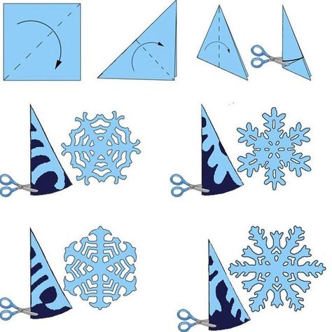 january crafts for kids Intricate Snowflake Pattern, Cut Out Snowflakes Easy, Snowflake Cutouts Patterns, Diy Paper Snowflakes Pattern, Paper Snowflake Template, Diy Christmas Snowflakes, Paper Snowflake Patterns, Aesthetic Paper, Snowflake Flower