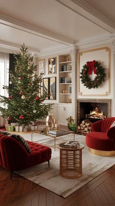 Cozy Christmas Bedroom, Festive Decor Ideas, Christmas Bedroom Ideas, Christmas Living Room Decor Ideas, Christmas Decor Trends, Christmas Living Room Decor, Outdoor Christmas Decoration Ideas, Outdoor Decoration Ideas, Bank Check