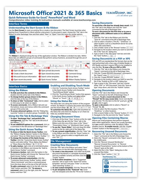 Microsoft Office Cheat Sheet - TeachUcomp, Inc. Word Cheat Sheet, Powerpoint Shortcuts, Sheet Template, Word Free, Office 365, Microsoft Powerpoint, Microsoft Office, Best Templates, Cheat Sheet