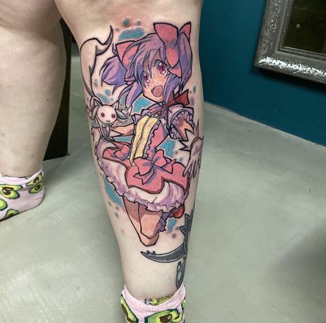 Madoka Tattoo by @___kawika___ on IG done at Keller Kind Tattoo Atelier in Viersen Germany #tattoos #tattoo #beauty Madoka Magica Tattoo Ideas, Madoka Magica Tattoo, Max Tattoo, Rad Tattoos, Kind Tattoo, Think Tattoo, Trending Tattoos, Adulting 101, Prison Tattoos