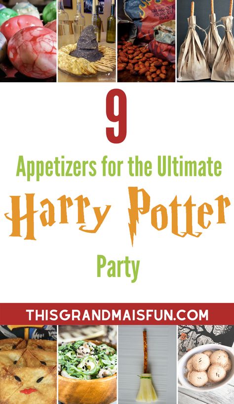 Harry Potter Appetizer Recipes, Harry Potter Appetizers Food Party Ideas, Harry Potter Main Dish, Harry Potter Party Appetizers, Food For Harry Potter Party, Harry Potter Savory Food, Harry Potter Dinner Ideas, Harry Potter Appetizers, Harry Potter Theme Food