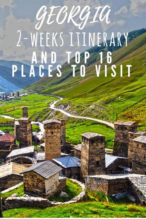 Visit the best tourist attractions with this two weeks itinerary of Georgia. Things to do and places to visit in this gorgeous European Country. Compiled by 10 top travel bloggers Georgia (which the Georgian call Sakartvelo)  #slowtravel #offthebeatenpath #travel #onabudget #budgetholidays #roadtrip #georgia #caucasus Georgia Itinerary, Georgia Europe, Georgia Travel Guide, Bicycle Touring, Visit Georgia, Georgia Vacation, Travel Georgia, Georgia Fashion, Georgia Country