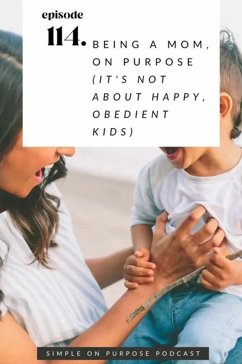 What it means to be a mom on purpose – and it is not about having happy, obedient kids. It is actually about being a mom on purpose when our kids are NOT happy or obedient, or when life feels hard and we aren’t feeling happy. #intentional #motherhood Automatic Negative Thoughts, Family Priorities, Intentional Motherhood, Parenting Methods, Intentional Parenting, Personal Values, Being A Mom, Comparing Yourself To Others, Not Happy