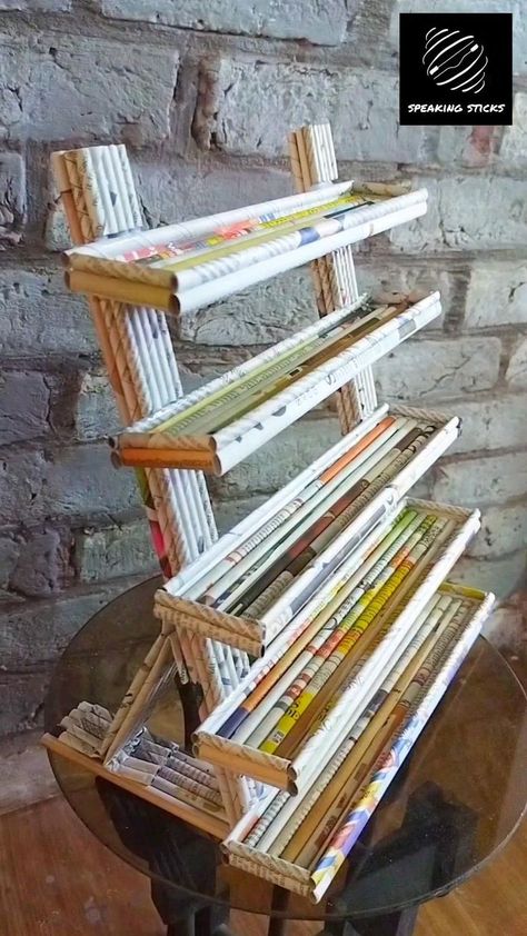 Old Magazine Crafts, Newspaper Art And Craft, Recycled Magazine Crafts, Craft Shelves, Newspaper Crafts Diy, Craft From Waste Material, Embroidered Wall Art, Recycled Magazine, Book Crafts Diy