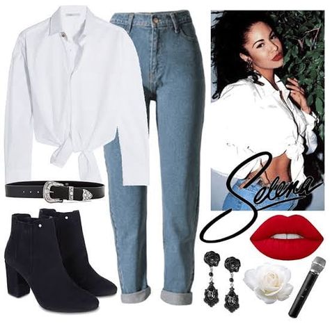 Selena Quintanilla Makeup, Selena Makeup, Selena Quintanilla Costume, Selena Costume, Selena Quintanilla Outfits, Selena Quintanilla Fashion, Beauty Closet, 90’s Outfits, Girls Halloween Outfits