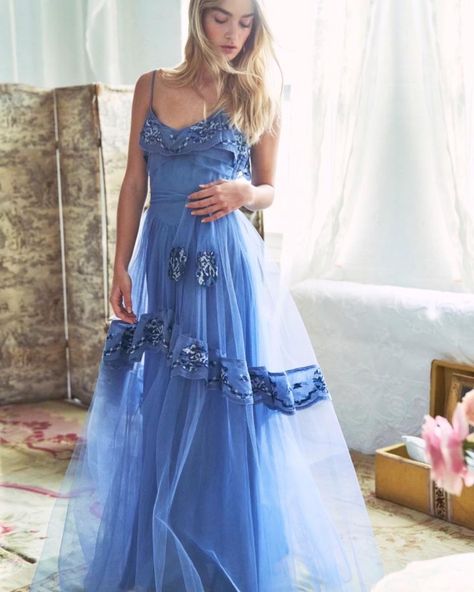 LoveShackFancy 🎀 on Instagram: “Woke up in a blue tulle dream in our newest love, our Avianna gown 💙” Gown Dusty Blue, Love Shack Fancy Dress, Fancy Maxi, Fancy Maxi Dress, Tara Dress, Basic Girl, Love Shack Fancy, Fairy Dresses, White Love