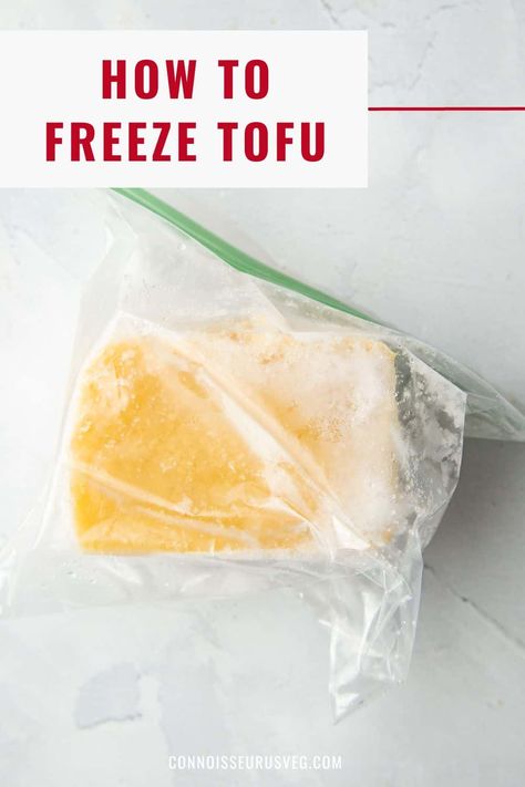 Did you know that freezing tofu gives it a whole new texture and enhances it's ability to absorb flavor? It does! Read through this guide to learn just when, why and how to freeze tofu. Freezing Tofu, Freeze Tofu, Protein Entrees, Tofu Chili, Burger Bread, Tofu Tacos, How To Press Tofu, Tofu Stir Fry, Baked Tofu