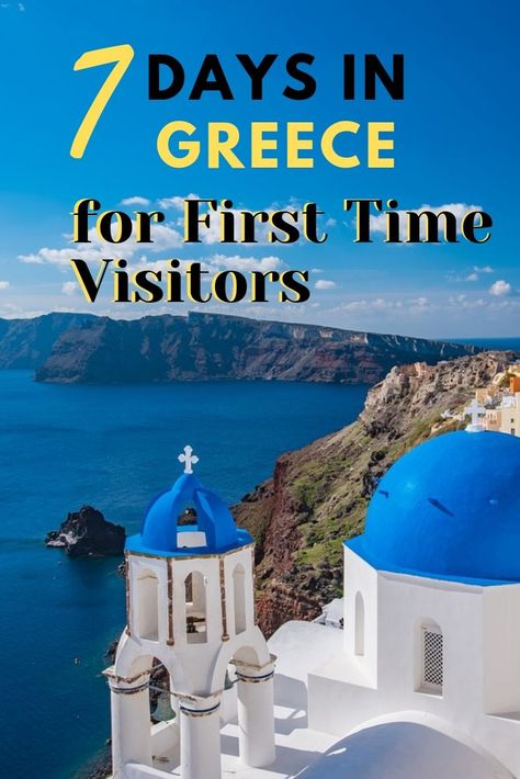 A 7 day Greece itinerary perfect for first time visitors. See the highlights of Athens, Santorini and Mykonos in Greece in 7 days with this insider's sightseeing itinerary packed with travel tips. #greece #itinerary #mykonos #santorini #athens #athensgreece #mykonosgreece #santorinigreece #greekislands #athens Grecia Santorini, Santorini Grecia, Greece Itinerary, Greek Vacation, Greece Travel Guide, Itinerary Planning, Greece Vacation, Voyage Europe, Destination Voyage