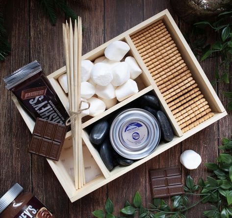 Smores Favors, S'mores Box, Catering Box, Smores Kit, Smores Station, Smores Party, Brownie Packaging, Smores Kits, Rv Interior Remodel