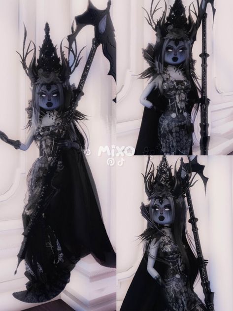 Dti Obsideon Kingdom, Dti Obsidi An Kingdom, Obsidian Kingdom Dti, Horror Dress To Impress Outfit, Mythical Creatures Outfits, Etheral Outfit Ideas, Obsidian Kingdom, Horror Dress To Impress, Mystic Dress To Impress