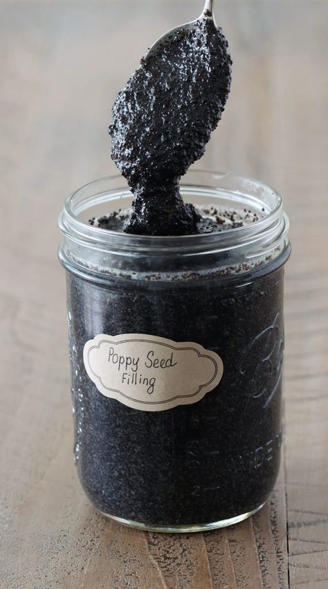 Homemade Poppy Seed Filling - Olga's Flavor Factory Poppy Seeds Recipes, Poppy Seed Recipes, Poppy Seed Filling, Polish Recipe, Nut Roll, Czech Food, Hungarian Food, German Baking, Poppy Seed Cake