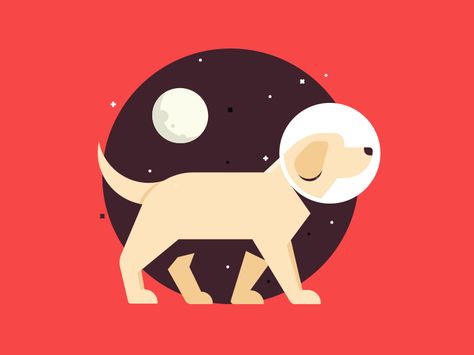 Dog in space +wallpaper by Paulius Dog In Space, Space Animals, Space Wallpaper, Space Dog, Space Illustration, Brand Ideas, Infographic Design Inspiration, Dog Projects, Dog Logo